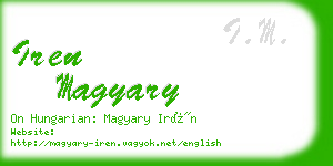 iren magyary business card